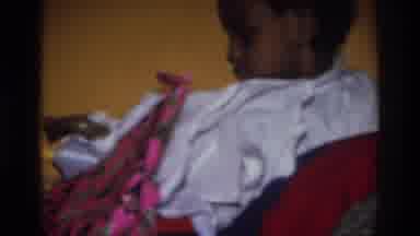 Atlanta Georgia USA (1975): Beautiful Young Girl Waking Up On Christmas Morning To