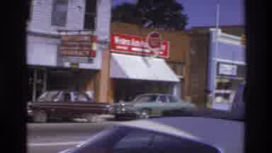 Atlanta Georgia USA (1975): Busy Street In City With Several Shops And Services