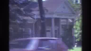 Atlanta Georgia USA (1975): Camping Lodge Sign Houses, Person Standing In Doorway