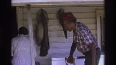 Atlanta Georgia USA (1975): Two Old Friends Having A Chat On The Front Porch