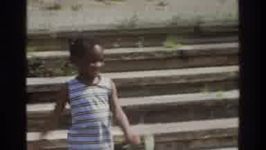 Atlanta Georgia USA (1975): The Two Child Was Playing Together They Are Dancing