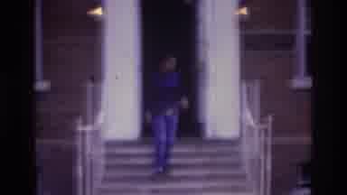 Atlanta Georgia USA (1975): One Person Walk Out From The Building And Steps