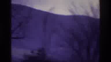 Atlanta Georgia USA (1975): Driving Past Mountains, Man Walking Out Of Woods