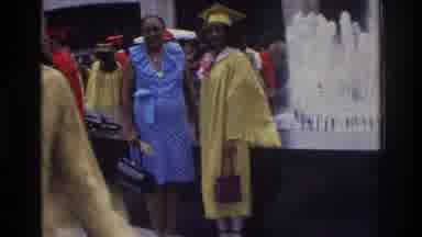 Atlanta Georgia USA (1975): Graduation Photo In Front Of A Fountain
