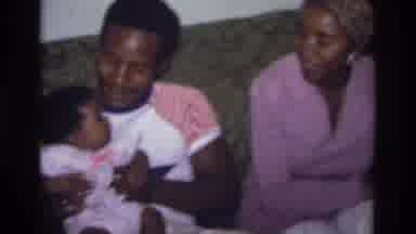 Atlanta Georgia USA (1975): African American Couple Sitting On The Couch While
