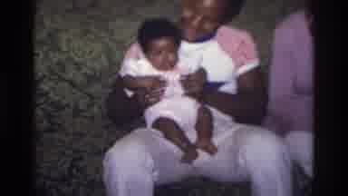 Atlanta Georgia USA (1975): Family Enjoys A Fun Time With Their New Cute Little