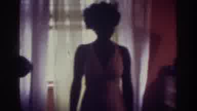 Bronx New York USA (1975): Woman In Swimsuit Silhouette Indoors