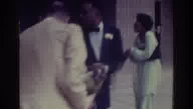 BRONX NEW YORK USA-1975: Happy Family Members Waiting For The Bride And Groom To Exit