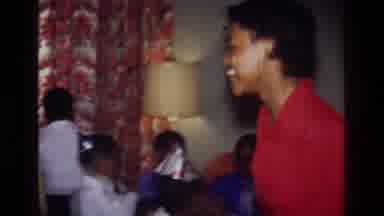 Bronx New York USA (1975): A Party At Home With Children In The Background And