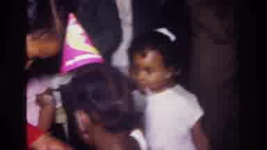 Bronx New York USA (1975): Little Children Dancing On A Birthday Party Wearing