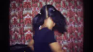 Bronx New York USA (1975): Woman With Pigtails Wearing Navy Leotard Spins,Jumps