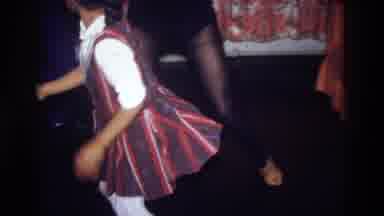 Bronx New York USA (1975): Little Girl Learning Dance And Someone Teach Her