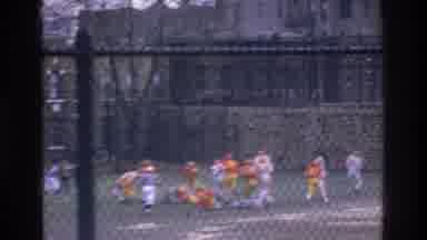BRONX NEW YORK USA-1975: Old Coloured Movie Of Two American Football Teams