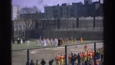 Bronx New York USA (1975): Football Players Prepare For A Play
