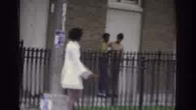 Bronx New York USA (1975): Woman Walking Down A Passenger Way, People Looking At