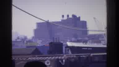 Bronx New York USA (1975): Cargo Ships At The City Dock On A Rainy Day
