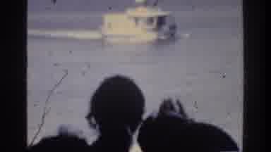 Washington DC USA (1975): People Waving At A Boat, Cars On A Busy City Street
