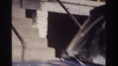 Washington DC USA (1975): A Close Up Of A Blue Truck And Then Switching Over To