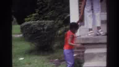 Washington DC USA (1975): Mother And Her Son Returning From School Arriving Home
