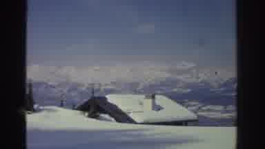 Bern Switzerland (1976): Beautiful Mountain View Behind The Cabinet Covered In