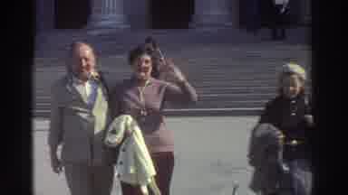 Greece (1976): Happy Tourists Outside Downtown