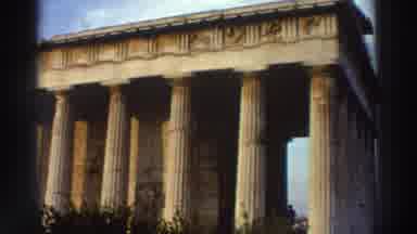 Greece (1976): Old Concrete Building Overlooking Water