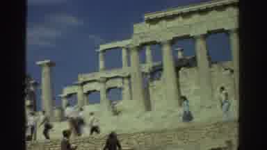 Greece (1976): Roman, Structure, Old, Architecture, Doric, People, Holiday, Blue,