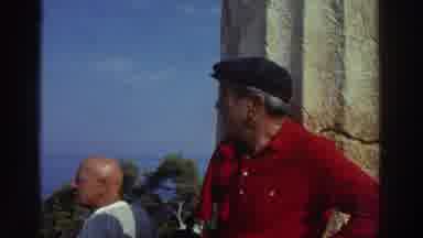 Greece (1976): People At An Ancient Ruin Showing A Man In A Red Shirt Speaking In