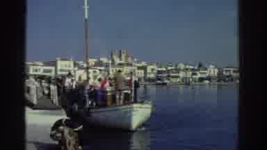 Greece (1976): Tourists Preparing For Boat Trip By Beautiful Lagoon On Beautiful