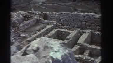 Greece (1976): People Walk Through Ruins And Rocks Sitting On The Summit Of A Hill