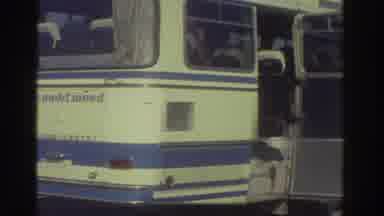 Greece (1976): Parked Bus Filmed With Passenger Considering Boarding