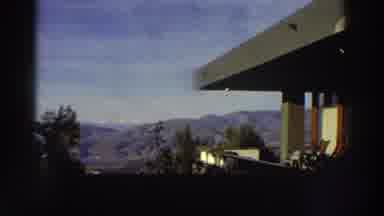 GREECE-1976: Mountain View From Modern House And People Boarding Bus