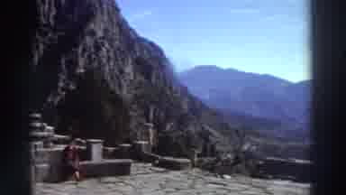 Greece (1976): View Of The Mountains From A Plateau With A Temple Ruin
