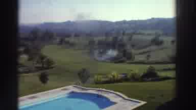 Greece (1976): Land With A Pool, Trees, Lake, Dog, And Hills
