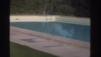 Greece (1976): Home Video Panning Outside Backyard View Of Golf Course