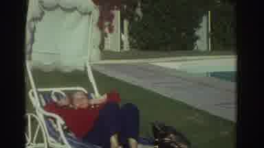 Greece (1976): Lady Relaxing Chair At The Area Of Forest