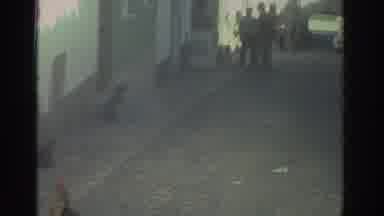 GREECE-1976: Cobblestone Alley With Children And Adults