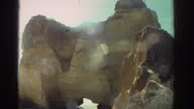 GREECE-1976: Landscape With Big Rocks Over Sand In Sunny, Apparently Summer Day