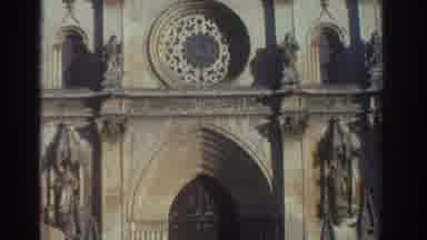 Greece (1976): Notre Dame Cathedral Church Face Arched Doorway Circular Window