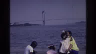 Harlem New York USA (1976): Sibling Quality Time Near Water Overlooking A Bridge