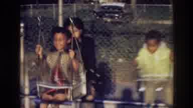 Harlem New York USA (1976): Three Children And Mom At A Playground With Mom