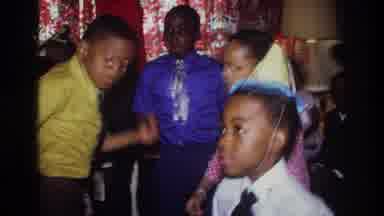 Harlem New York USA (1976): Kids Having Fun At Family Birthday Party