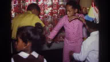 Harlem New York USA (1976): Young Children Dancing At Birthday Party And Having A