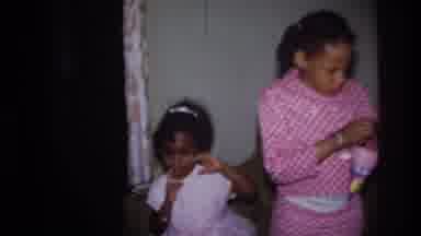 Harlem New York USA (1976): African American Kids Celebrating A Birthday, Dancing