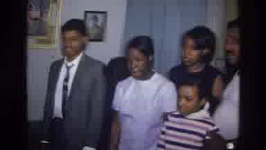 Harlem New York USA (1976): A Black Family Of Six Gathering For A Family Photo