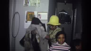 Harlem New York USA (1976): Black Family Members Meeting In A House, Adults And