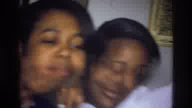 Harlem New York USA (1976): African American Family Hugging Each Other And Having
