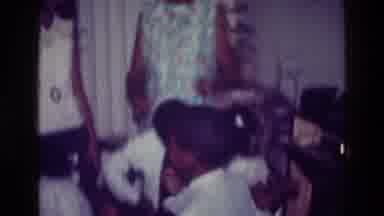 Harlem New York USA (1976): Woman Dancing At Family Party
