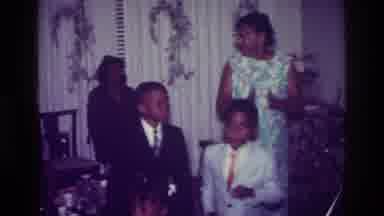 Harlem New York USA (1976): Three Children Dancing Along With Their Mother, Happy