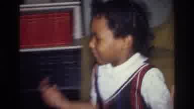 Harlem New York USA (1976): Girl Playing Boy Children Happy Smiles Around Brother